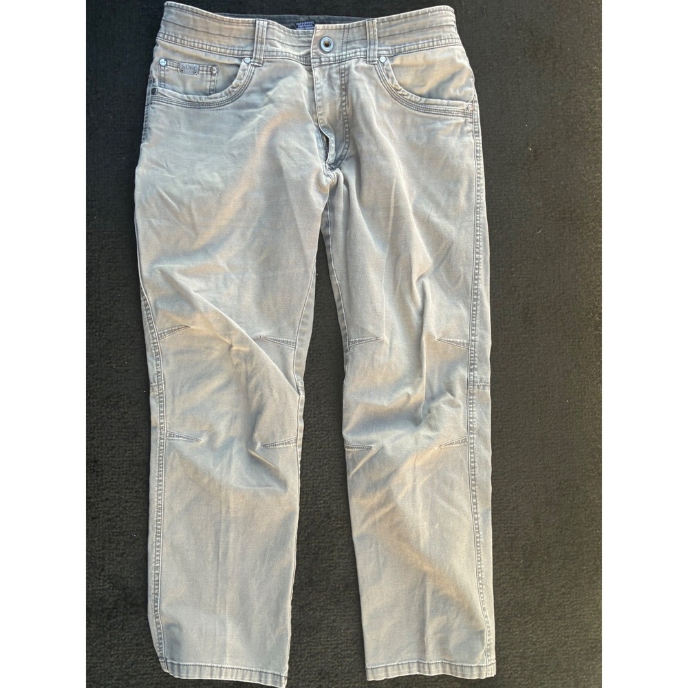 Kuhl Rydr Mens 34x30 Gray Articulated Knee Heavyweight Cotton Canvas Pants